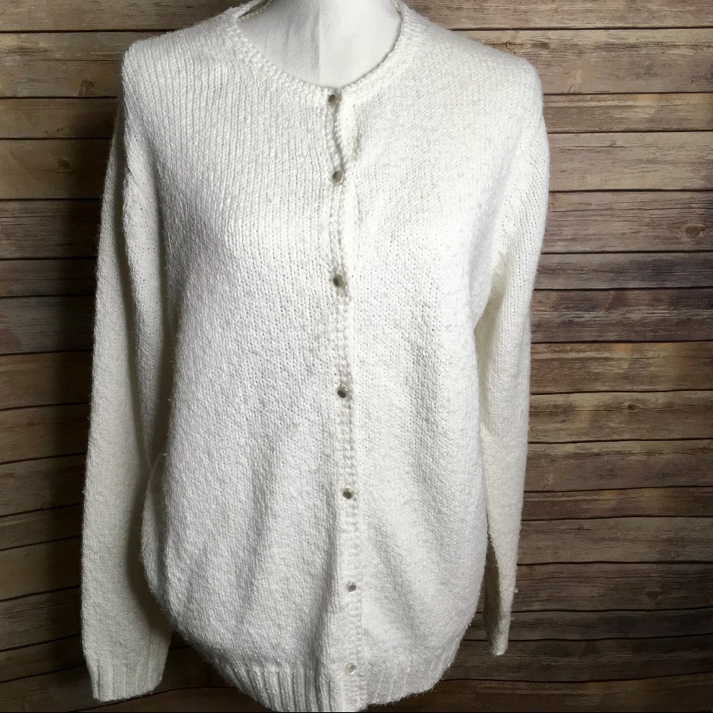 Leon Levin Hand Loomed Button Down Cardigan